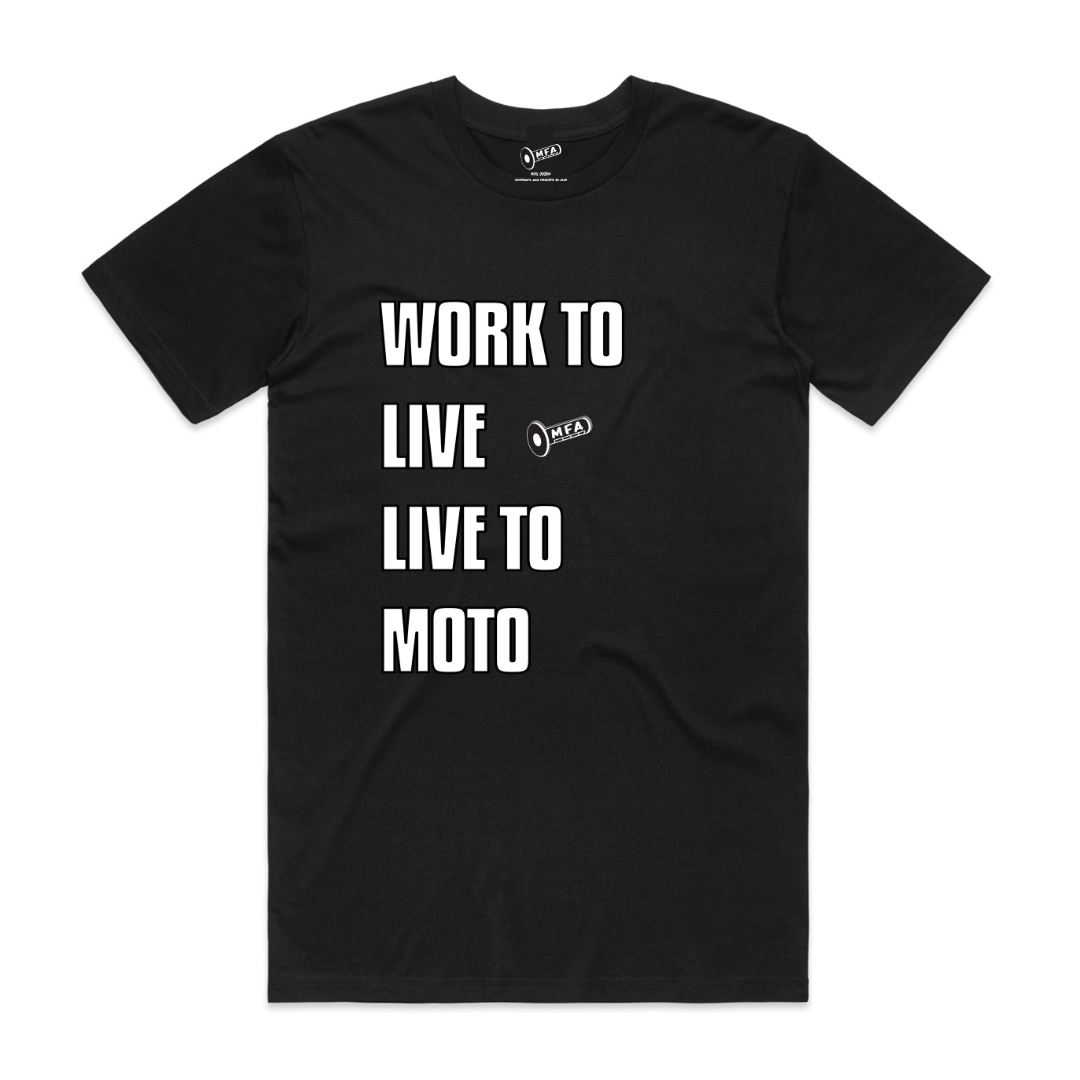 MFA - Live To Moto Mens Black Tee* (AS 5051)