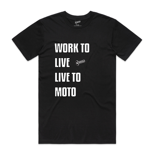 MFA - Live To Moto Mens Black Tee* (AS 5051)