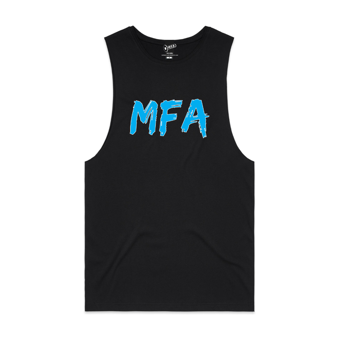 MFA - Mens Blue Logo Black Tank* (AS 5025)