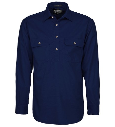 Pilbara Shirt - Men's Long Sleeve Standard Weight Closed Front - 12 Colours