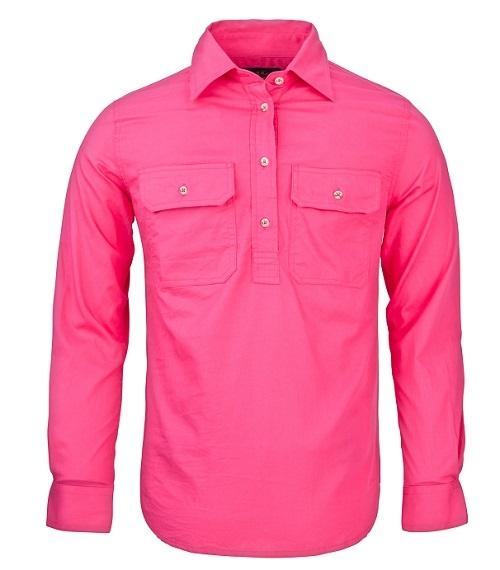 Pilbara Shirt - Ladies Long Sleeve Standard Weight Closed Front - 10 Colours