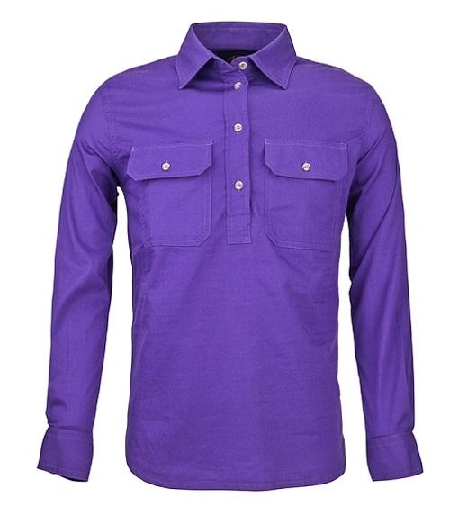 Pilbara Shirt - Ladies Long Sleeve Standard Weight Closed Front - 10 Colours