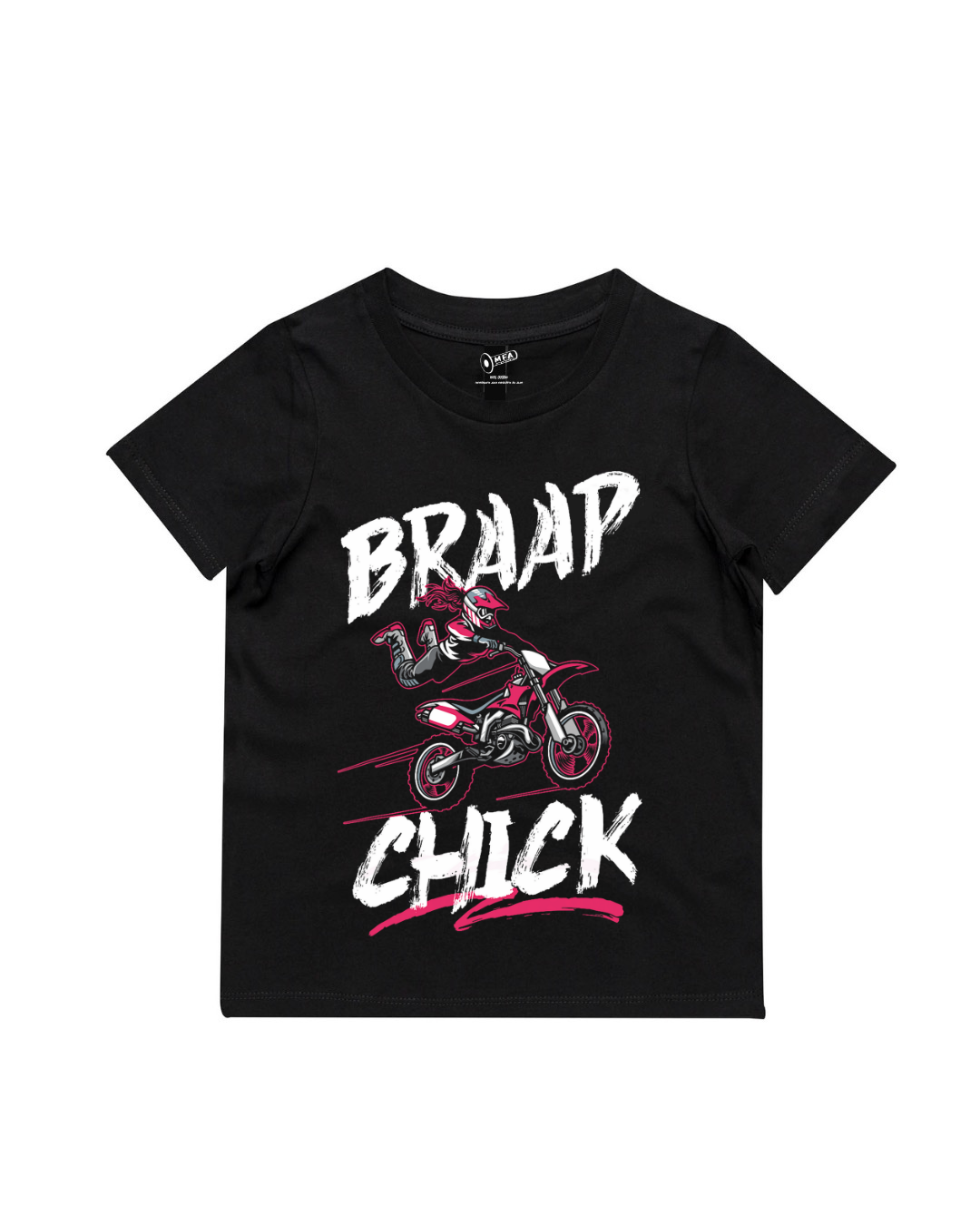 MFA - Kids Braap chick Black Tee* (AS3005/3006)