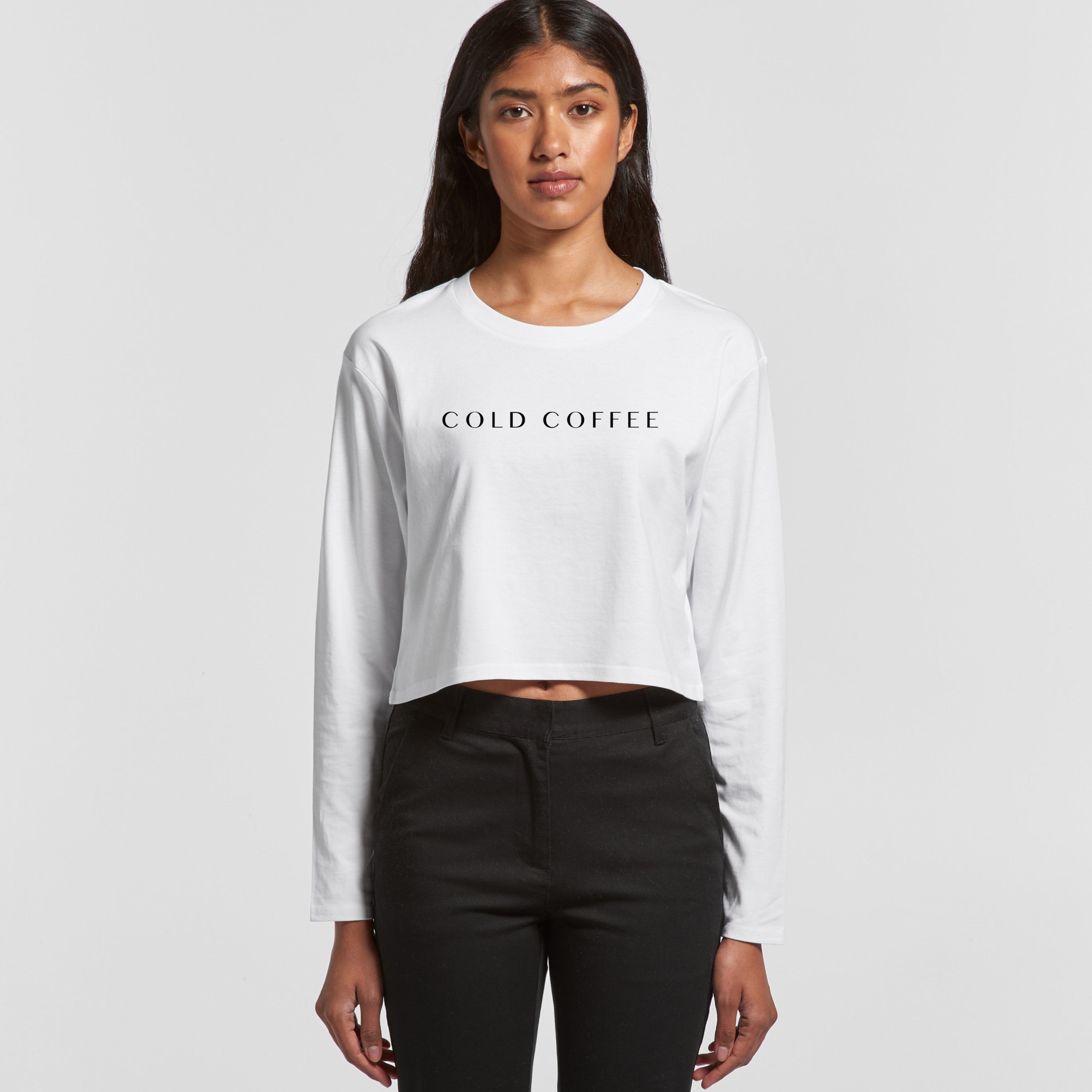 Cold Coffee - Women's Crop Long sleeve Tee (AS 4058)*