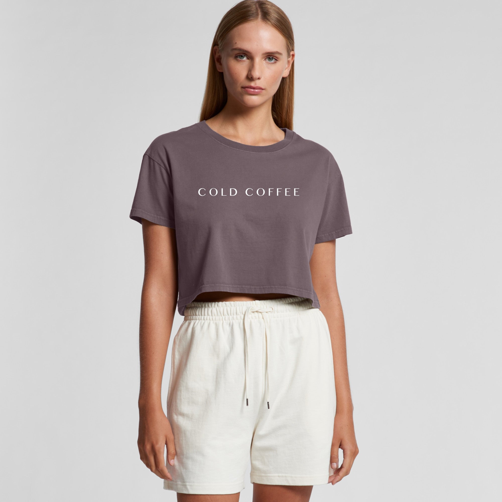 Cold Coffee - Women's Faded Crop Tee (AS 4062F)*